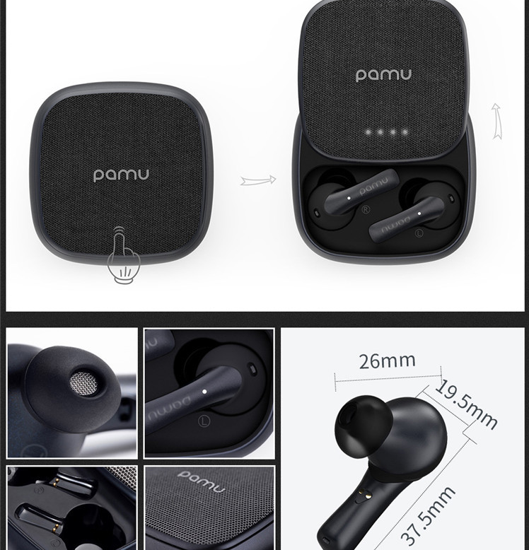 Noise-cancelling Wireless Earphones Dual Bluetooth Earphones Touch Charging