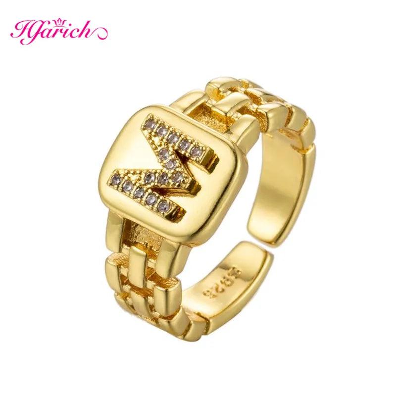 A-Z Letter Square gold RingsSPECIFICATIONS

 

Brand Name: Hfarich

 

Metals Type: Copper

Material: Metal

Gender: Women

Compatibility: All Compatible

Item Type: Rings

Function: fitness trSouvenir 4 youSouvenirs 4 you