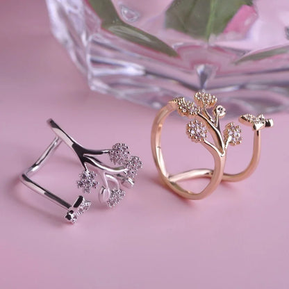 Butterfly Tree Leaf Wedding Ring - Souvenirs 4 you