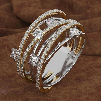 Fashion Multi-layer Full Rhinestones Ring - Souvenirs 4 you
