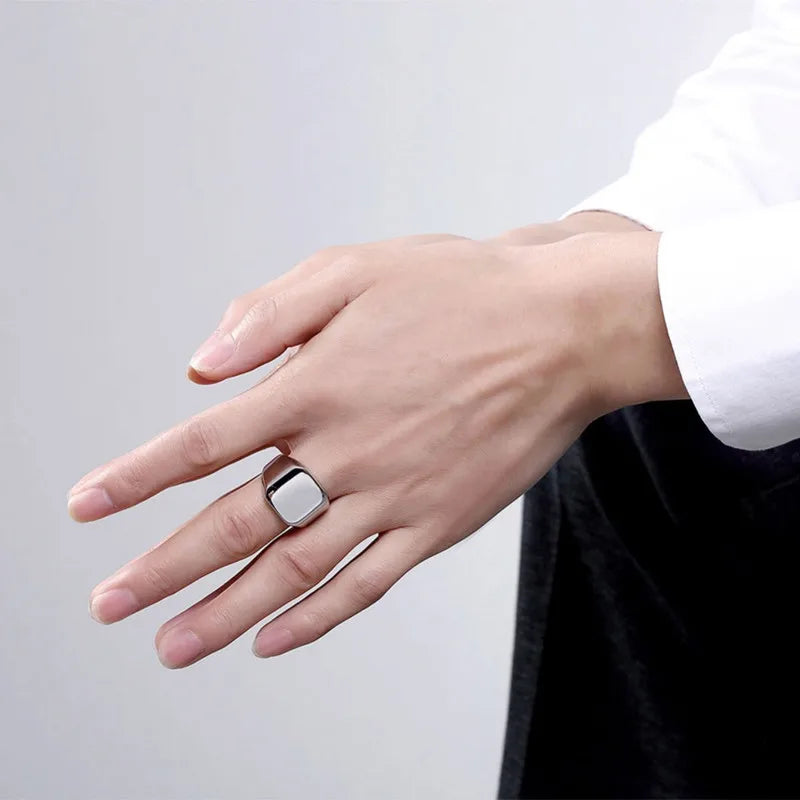 Smooth Stainless Steel Ring - Souvenirs 4 you