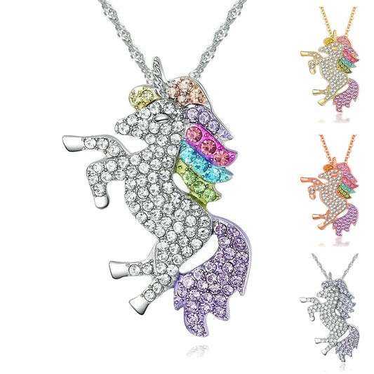 Cute Colorful Cartoon Unicorn Pendant For Girls