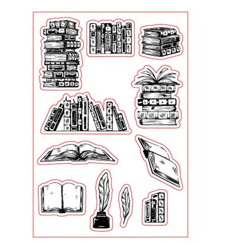 Portable Book Hand Account Transparent Silicone Stamp