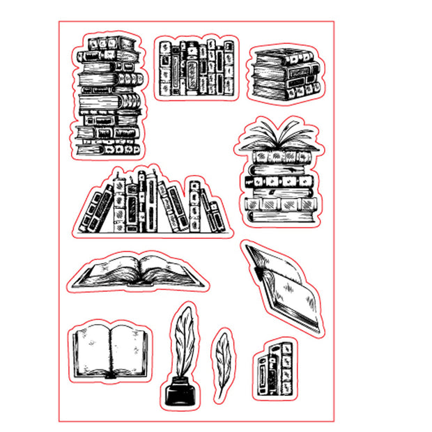 Portable Book Hand Account Transparent Silicone Stamp