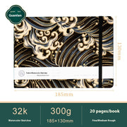 Feiluniao Watercolor Notebook Fabric Handmade Mini Portable Portable Character Sketch Hand Painted Graffiti Drawing Book