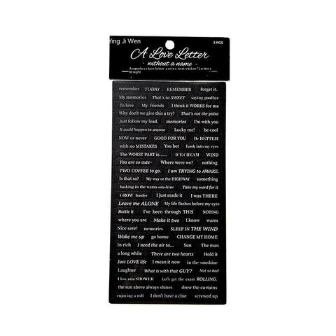 Ins English Quotations DIY Decoration Material Sticker