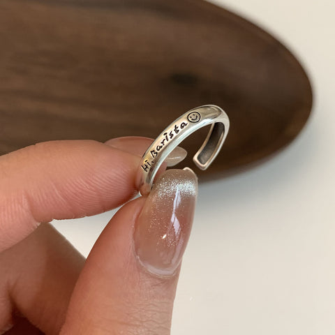 Special-interest Design Sterling Silver Irregular Geometric Ring