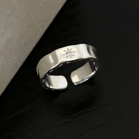 Special-interest Design Sterling Silver Irregular Geometric Ring