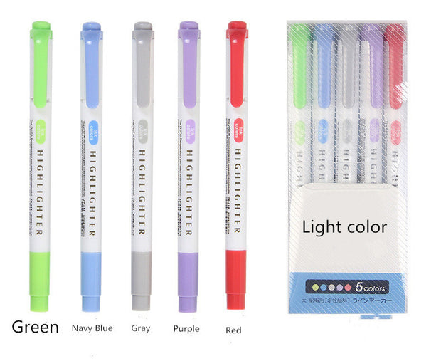 25 Colors Double Head Highlighter Pen Mildliner Colors Fluorescent Highlighters Art Marker School&Office Art Stationery Supply