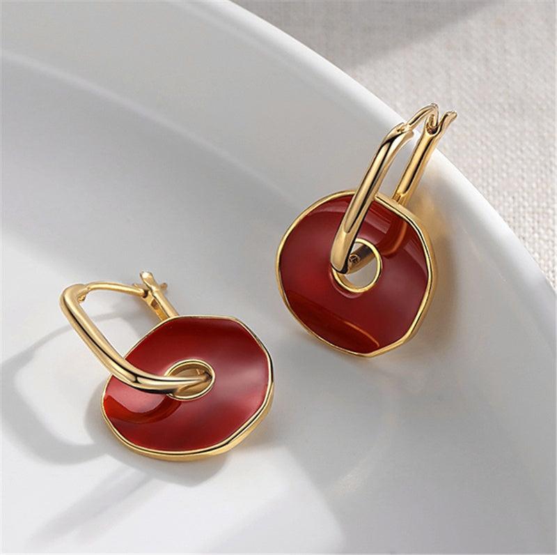 High Sense Of Light Luxury Temperament Retro Hong Kong Style Hepburn Earrings