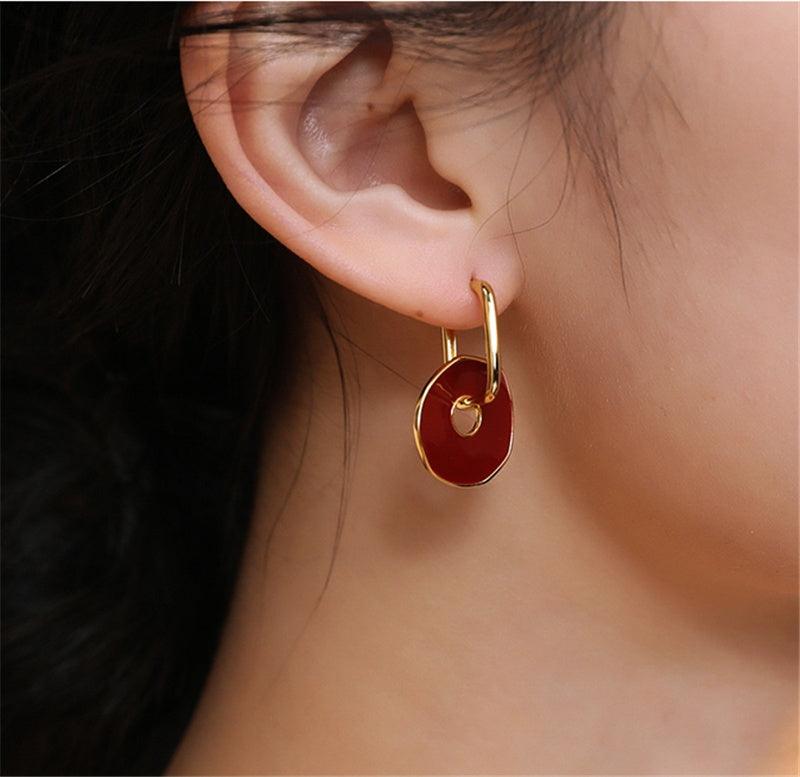 High Sense Of Light Luxury Temperament Retro Hong Kong Style Hepburn Earrings