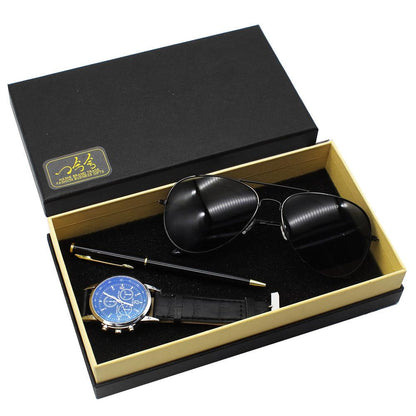 Men's Watch Business Pen Glasses Suit