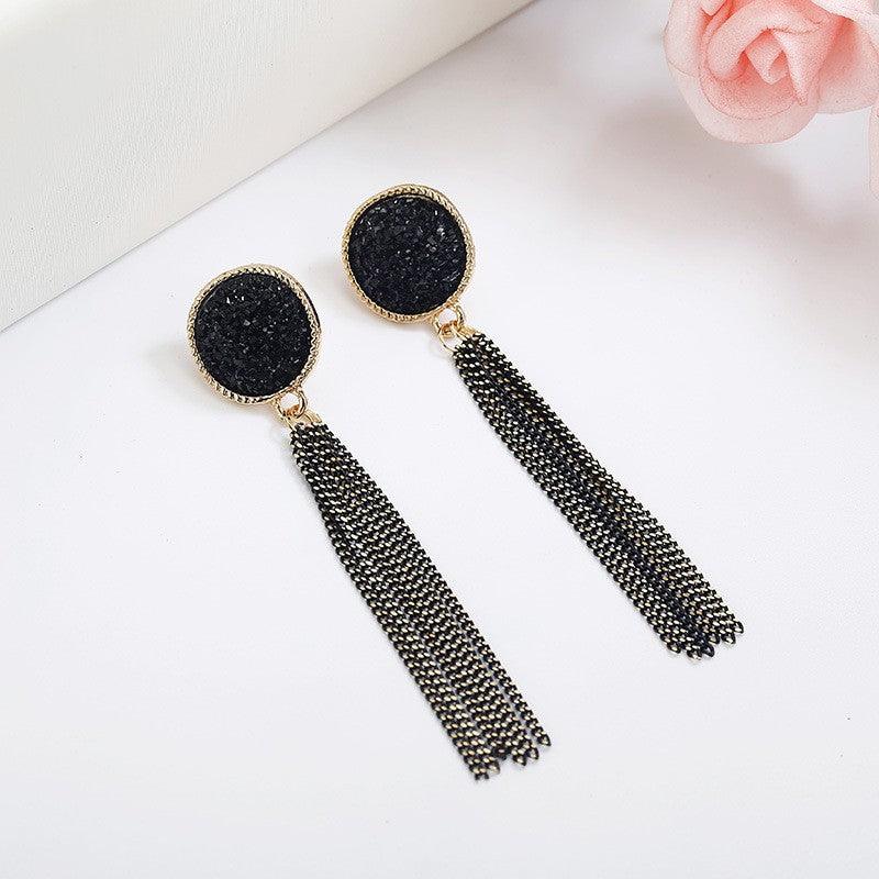 Earrings With Tassels, Long Geometric Style Earrings, Korean Version Earrings, Versatile Earrings, Women's Fashionable Earrings