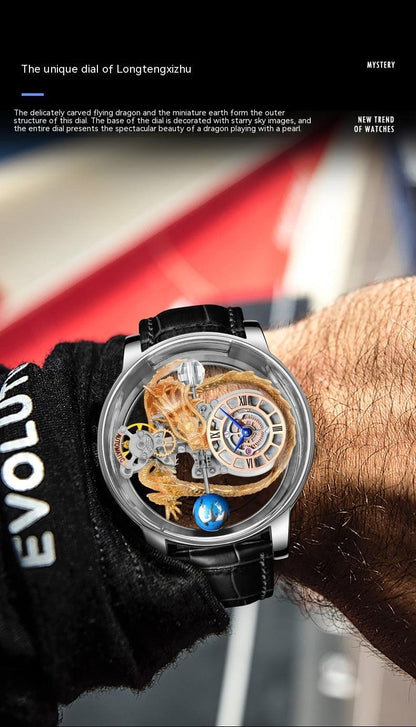 Men's Fashion Tourbillon Good Luck Comes Watch