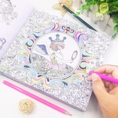 Elementary School Student Coloring Book Secret Garden Decompression