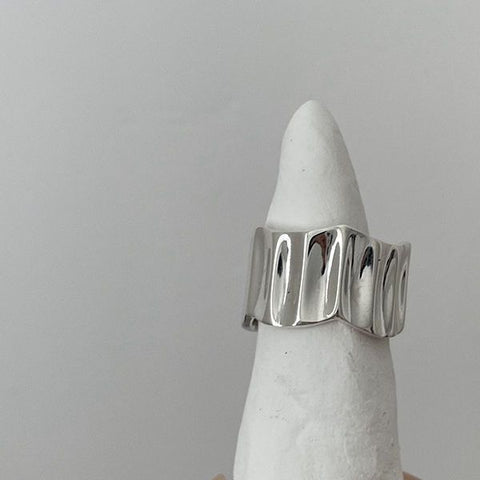 Special-interest Design Sterling Silver Irregular Geometric Ring