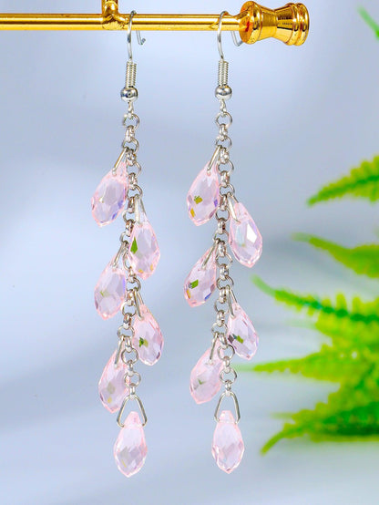 Long Water Droplet Fringe Earrings For Women, Korean Style, Trendy, Super Fairy Ear Hook Earrings