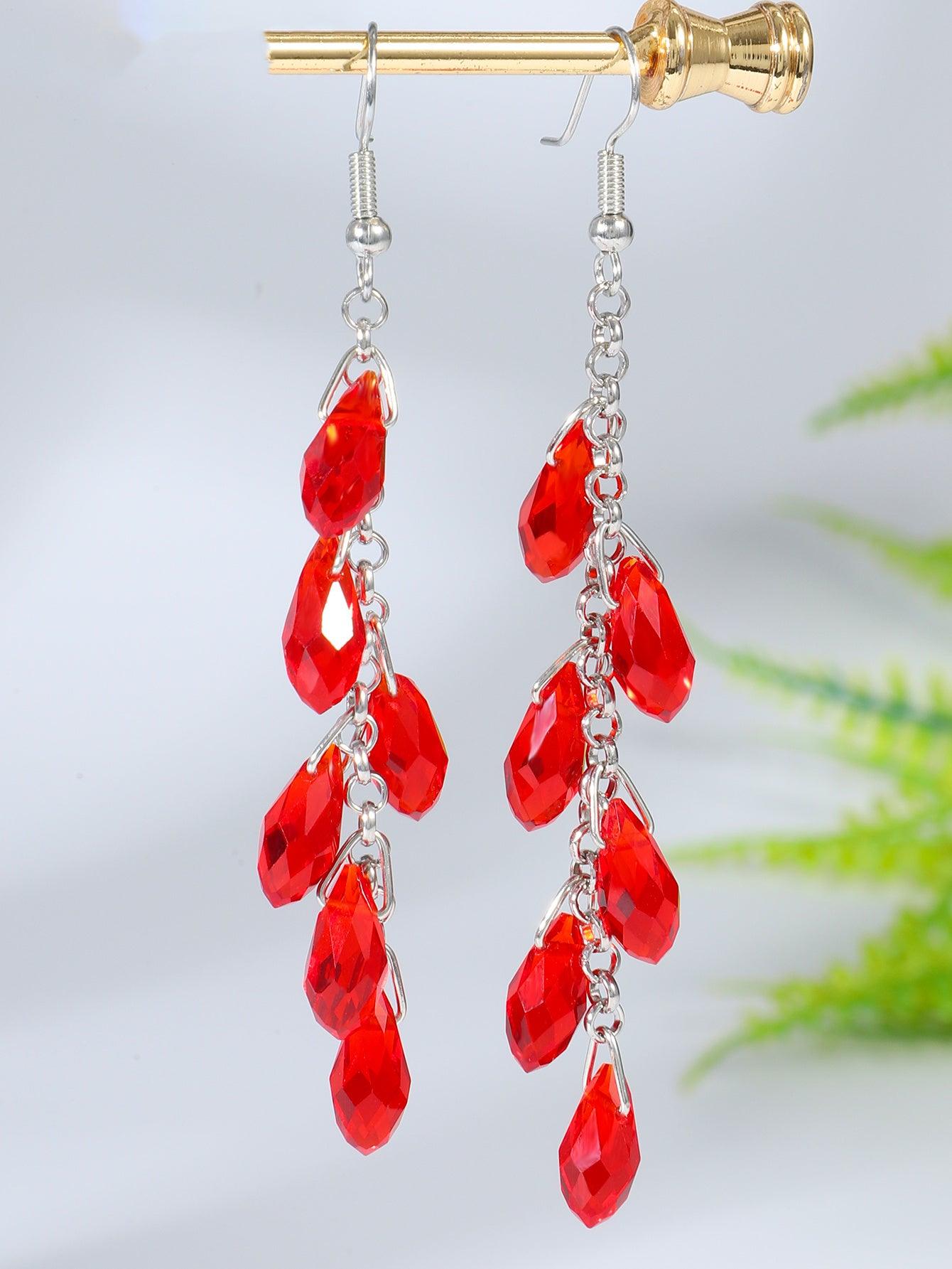 Long Water Droplet Fringe Earrings For Women, Korean Style, Trendy, Super Fairy Ear Hook Earrings