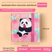 Feiluniao Watercolor Notebook Fabric Handmade Mini Portable Portable Character Sketch Hand Painted Graffiti Drawing Book