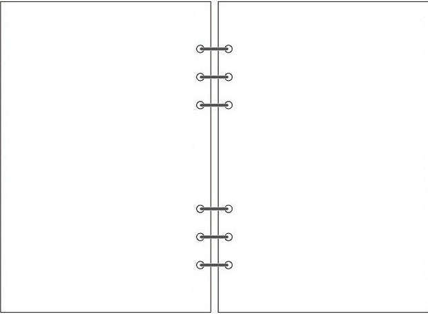 6-hole Notebook Loose-leaf Refill Blank Dot Matrix Horizontal Line