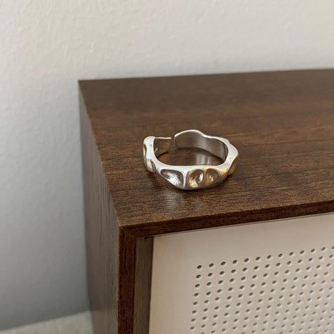 Special-interest Design Sterling Silver Irregular Geometric Ring