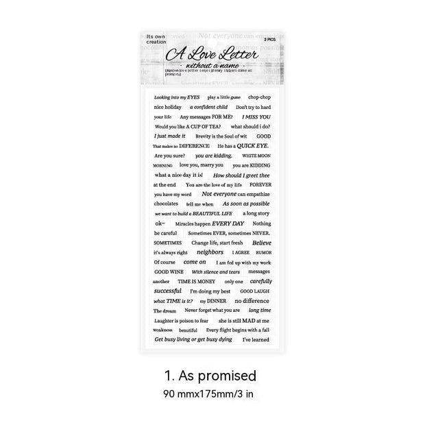 Ins English Quotations DIY Decoration Material Sticker