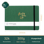 Feiluniao Watercolor Notebook Fabric Handmade Mini Portable Portable Character Sketch Hand Painted Graffiti Drawing Book