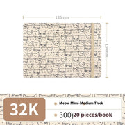 Feiluniao Watercolor Notebook Fabric Handmade Mini Portable Portable Character Sketch Hand Painted Graffiti Drawing Book