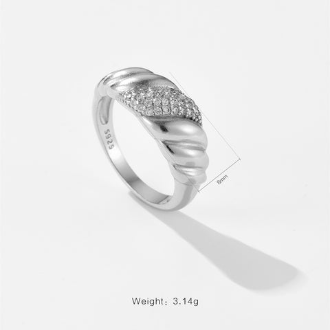Versatile Design Geometric Irregular Spiral Ring