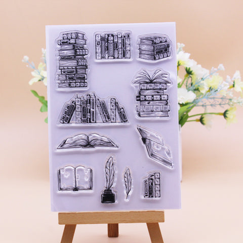 Portable Book Hand Account Transparent Silicone Stamp