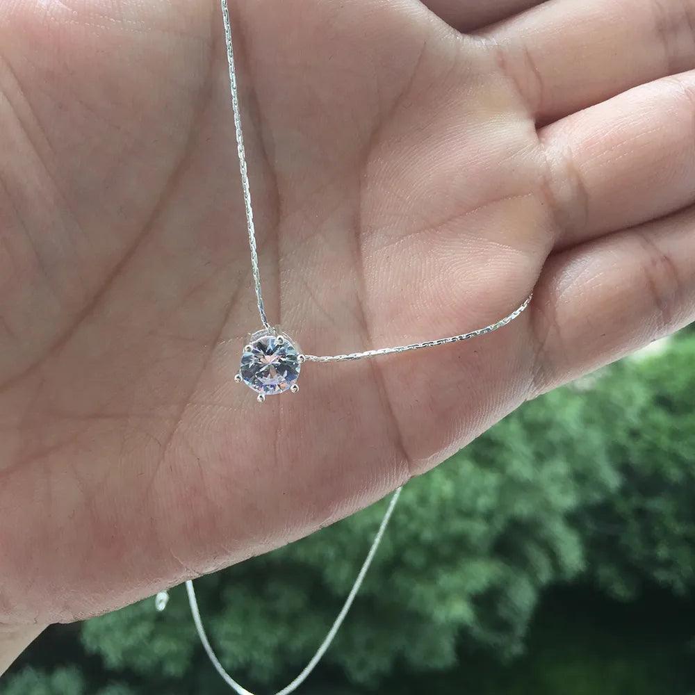 Crystal Rhinestone Pendant Necklace