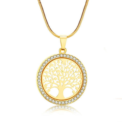 Fashion Round Hollow Tree of Life Pendant