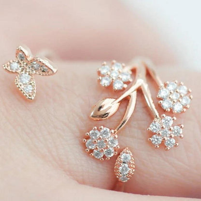 Butterfly Tree Leaf Wedding Ring - Souvenirs 4 you