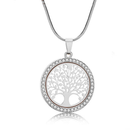 Fashion Round Hollow Tree of Life Pendant