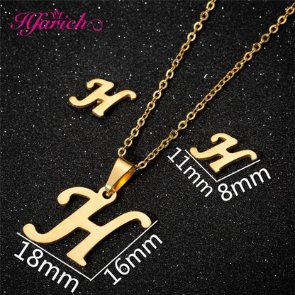 Letters Necklace with earringsSPECIFICATIONS

 

Brand Name: Hfarich

 

Metals Type: Stainless Steel

Material: Metal

Gender: Women

Function: fitness tracker

Model Number: TZAG

Style: TRENDYSouvenir 4 youSouvenirs 4 you