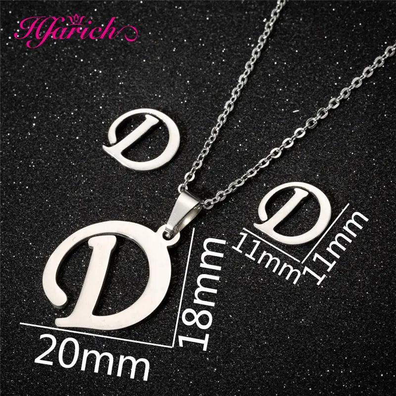 Letters Necklace with earringsSPECIFICATIONS

 

Brand Name: Hfarich

 

Metals Type: Stainless Steel

Material: Metal

Gender: Women

Function: fitness tracker

Model Number: TZAG

Style: TRENDYSouvenir 4 youSouvenirs 4 you