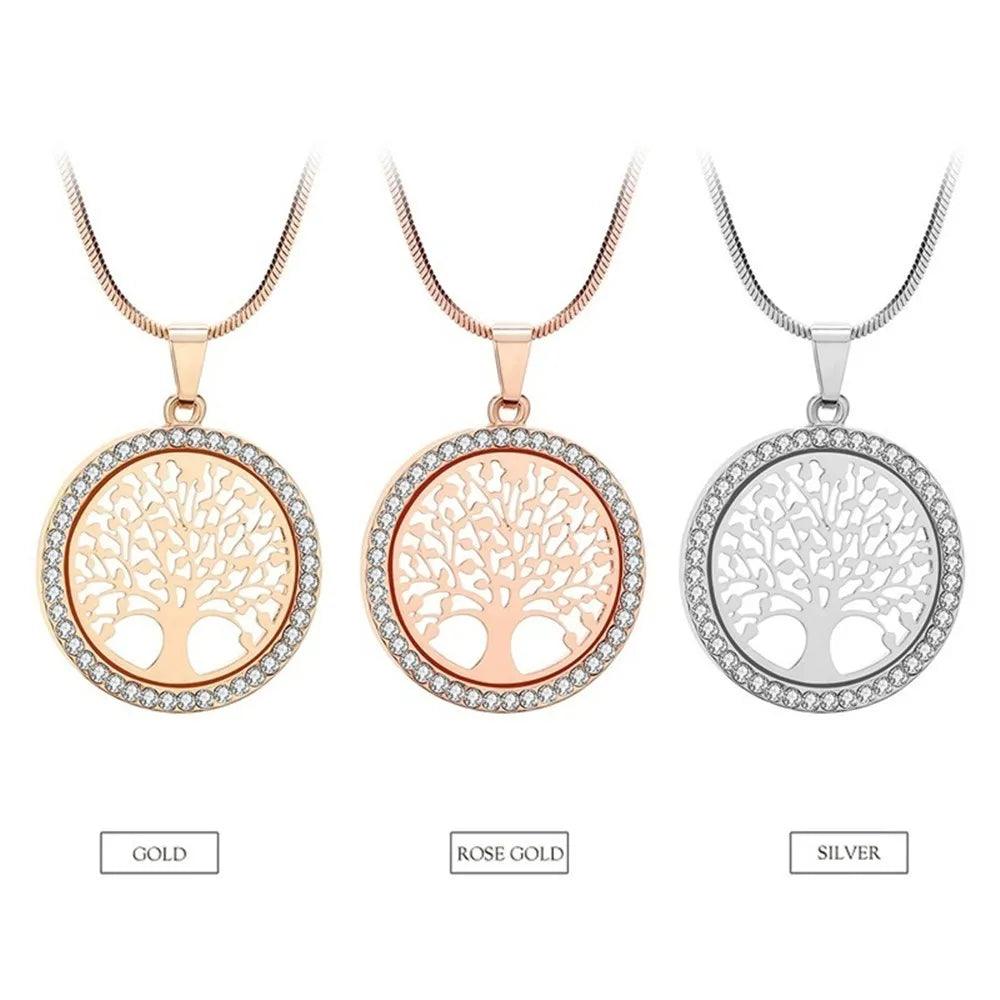 Fashion Round Hollow Tree of Life Pendant