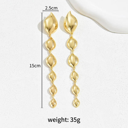 Exaggerated Women's Earrings Niche Tassel Design Water Drop