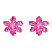 Oil-spot Glaze Flowers Trendy Fashion Special-interest Earrings