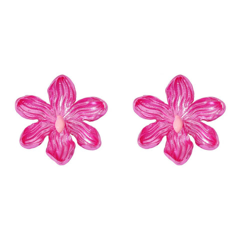 Oil-spot Glaze Flowers Trendy Fashion Special-interest Earrings