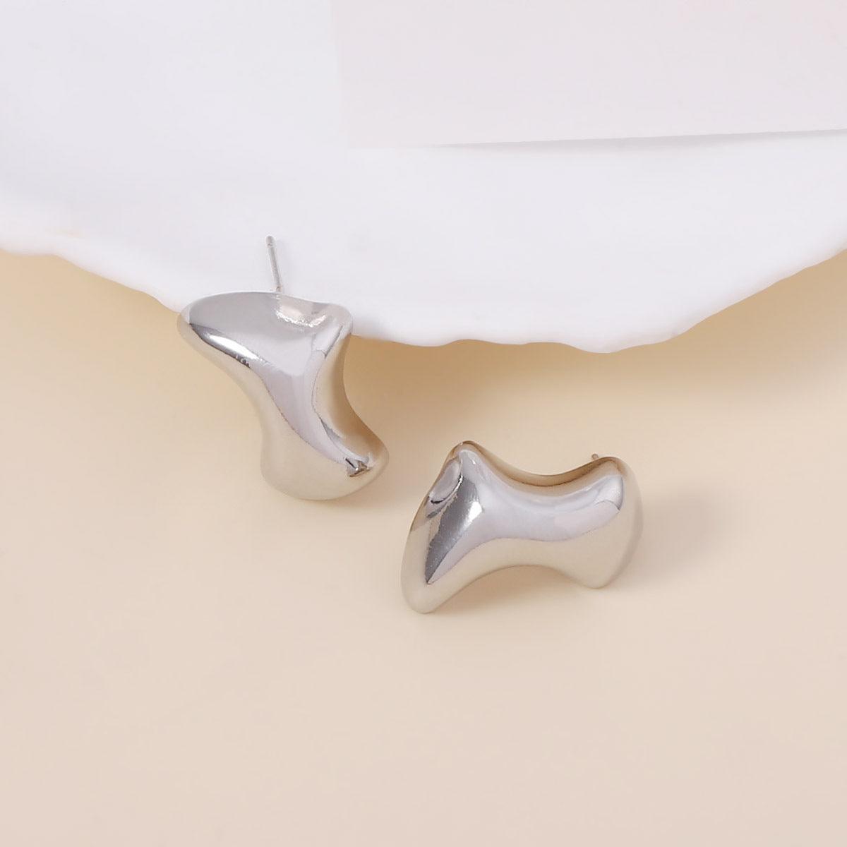 Fashion Three-dimensional Geometric Irregular Boots Ear Studs