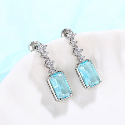 Fashion Earrings Rectangular Mid-length Women