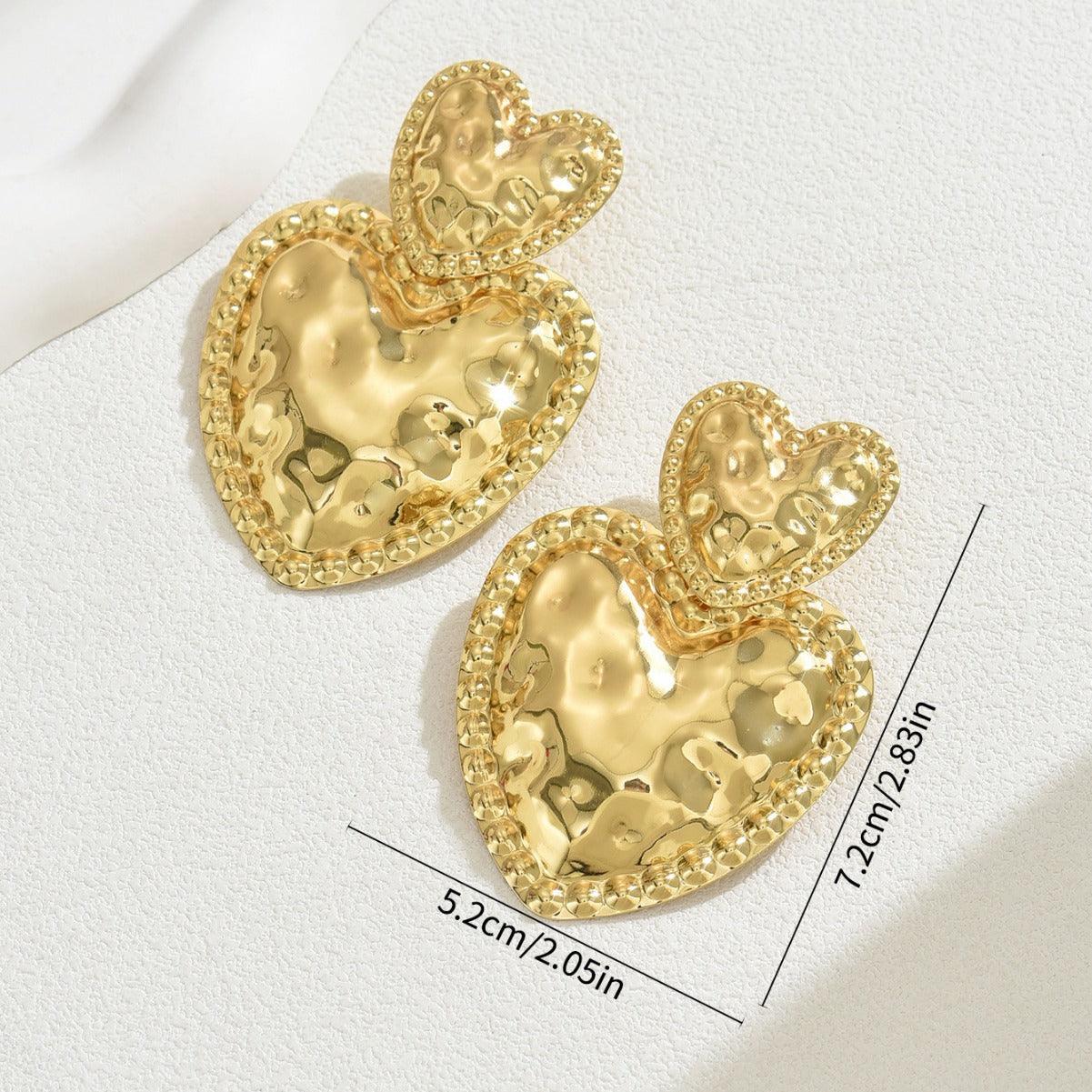 Geometric Pleated Ear Studs Niche Love Design