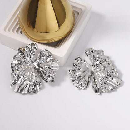 Fashion Exaggerated Large Flower Ear Studs Design Sense