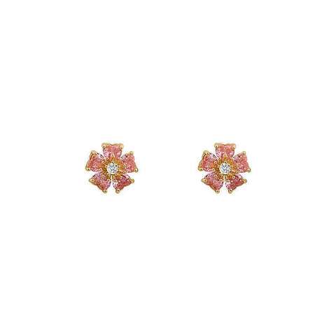 Flower Stud Earrings For Women Sterling Silver Needle