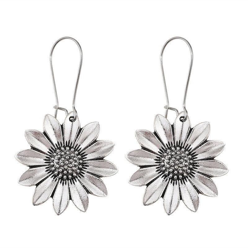 Retro Three-dimensional Sunflower Eardrops Sunflower