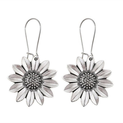 Retro Three-dimensional Sunflower Eardrops Sunflower