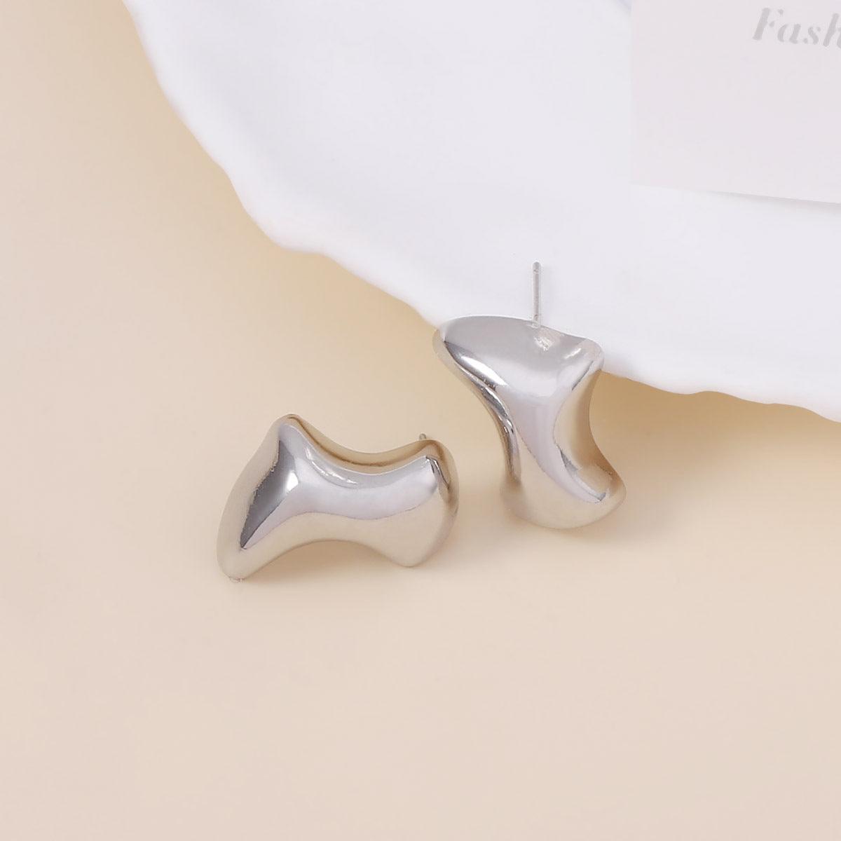 Fashion Three-dimensional Geometric Irregular Boots Ear Studs