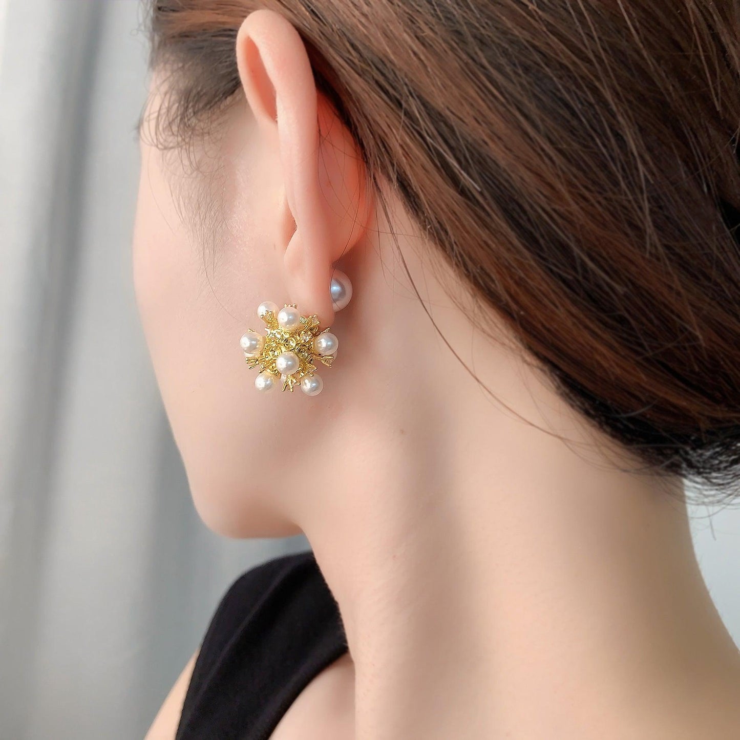 Dandelion Pearl Stud Earrings Special-interest Design