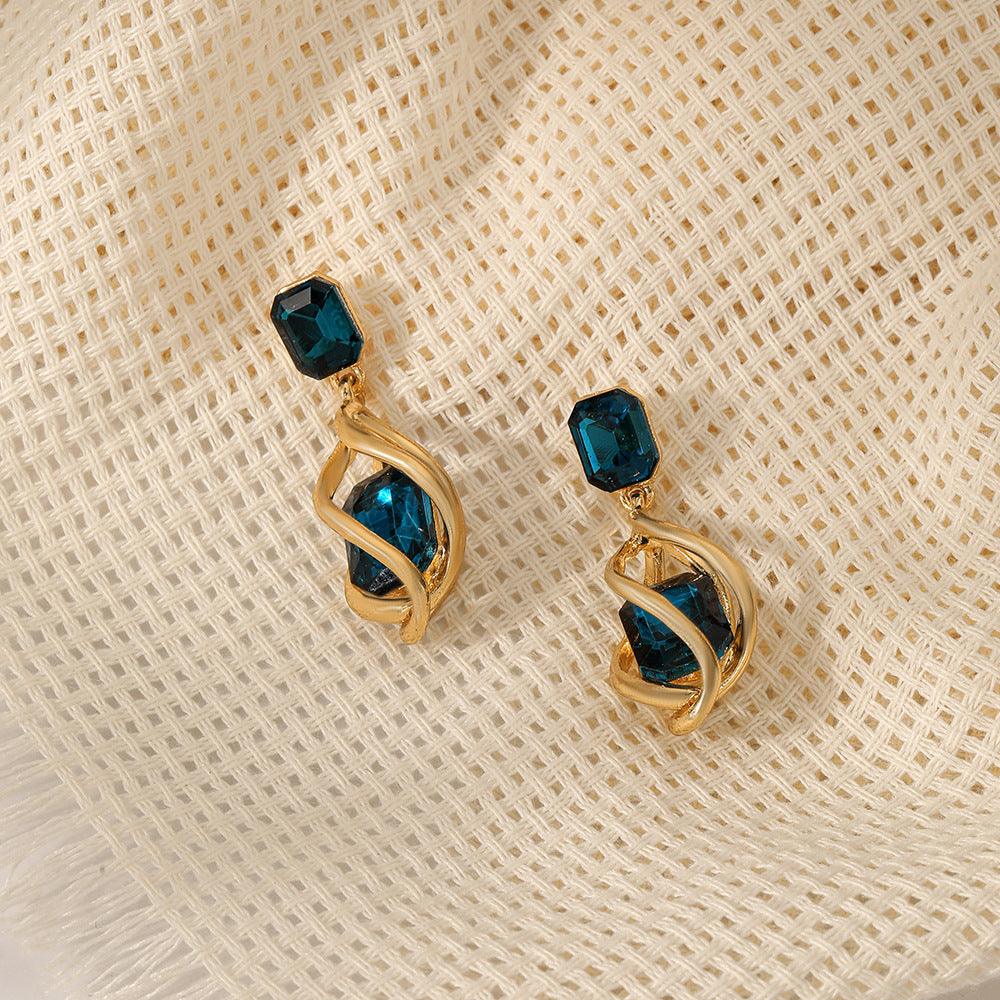 Retro Creative Fashion Emerald Women's Stud Earrings